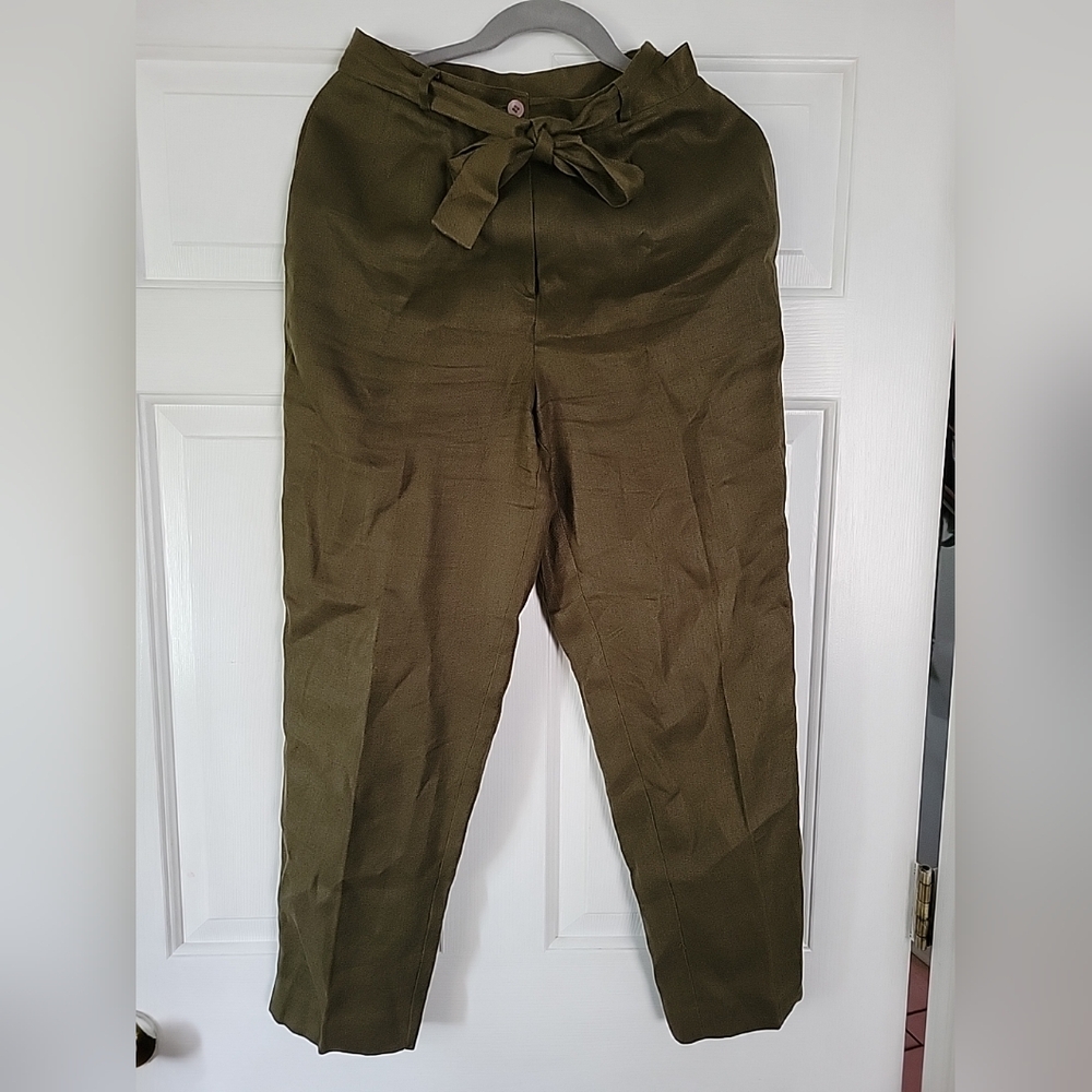 Talbots Khaki Linen Trousers